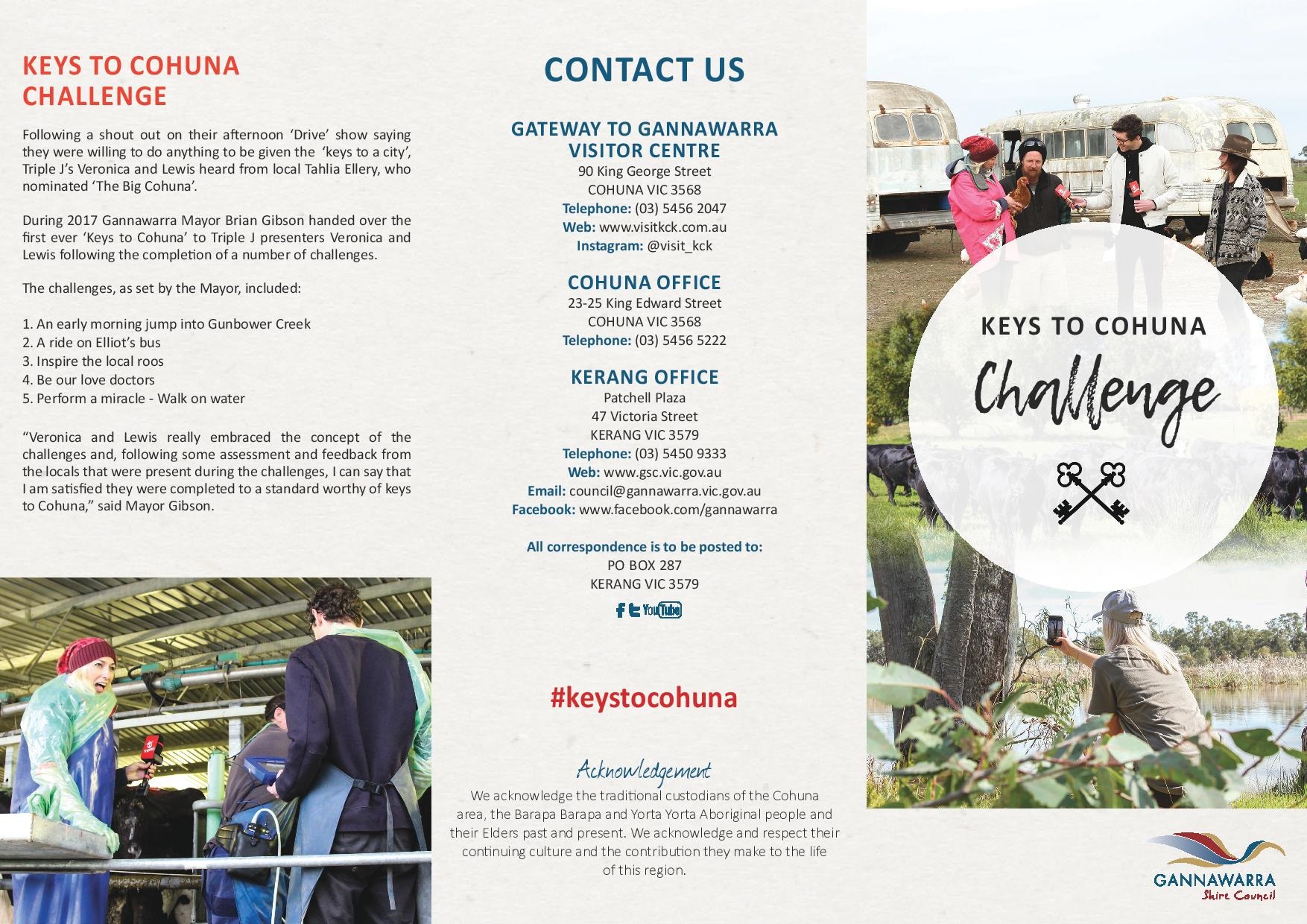 Cohuna Unlocked 'Keys to Cohuna Challenge' Gannawarra Shire Council