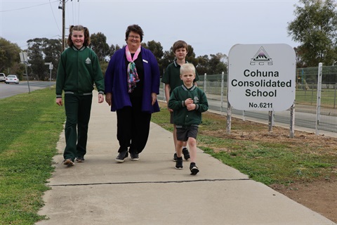 Walk to School program launch, Cohuna.JPG